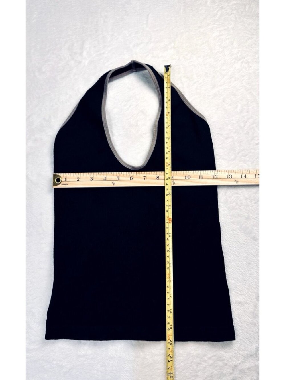 Free People Intimately Black Ribbed Halter Tank Top Fitted Stretch SP Minimalist - Picture 11 of 13